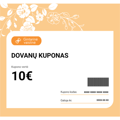 Skaitmeninis dovanų kuponas, 10 EUR
