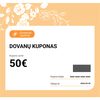 Skaitmeninis dovanų kuponas, 50 EUR