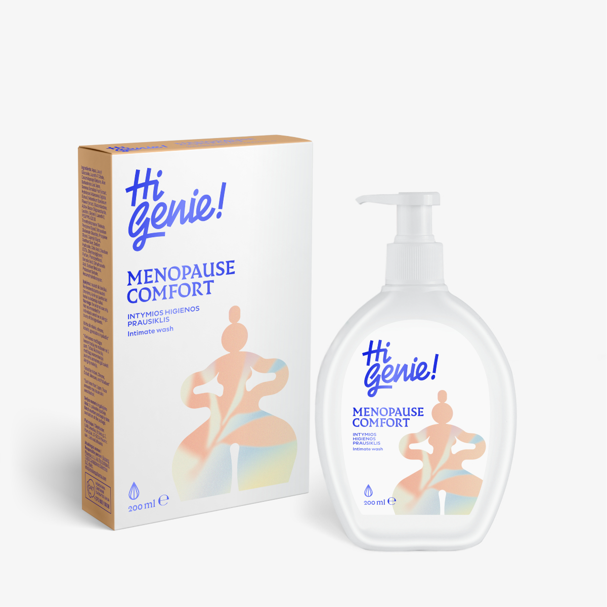 HI GENIE! MENOPAUSE COMFORT, Intymios higienos prausiklis, 200ml