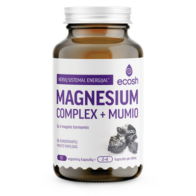 ECOSH MAGNESIUM COMPLEX+ MUMIO, 90 kapsulių paveikslėlis