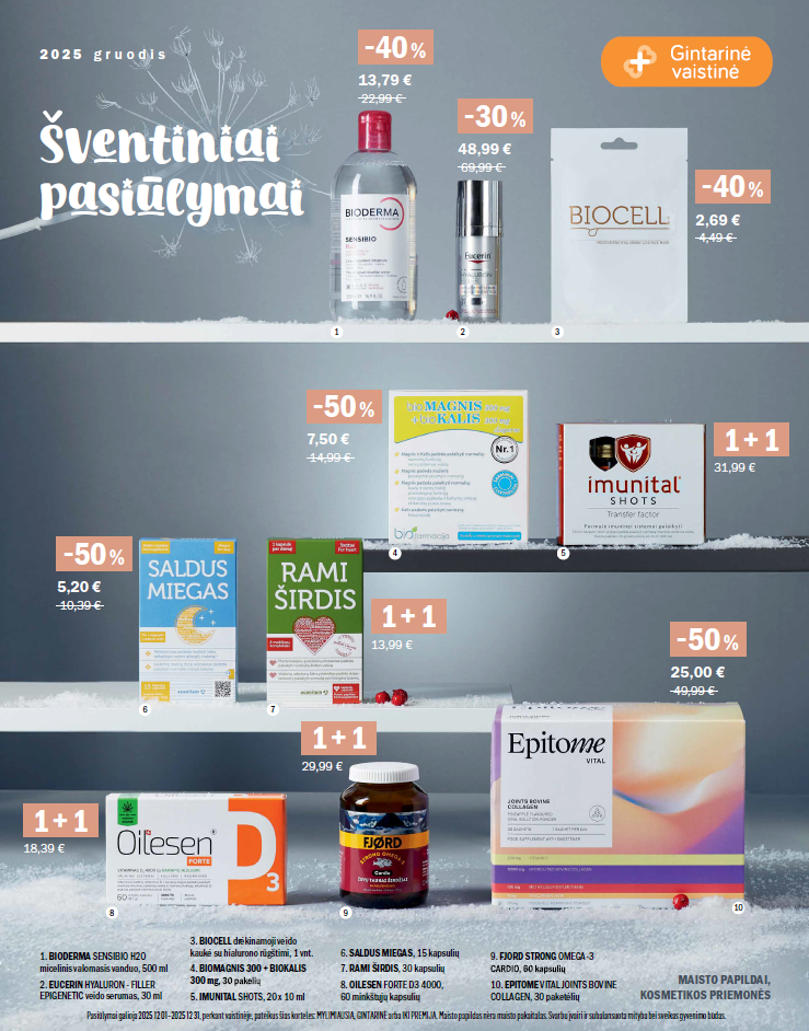 GINTARINĖS vaistinės gruodžio mėnesio leidinys
