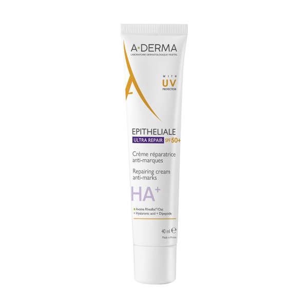 A-DERMA EPITHELIALE AH ULTRA, STIPRAUS POVEIKIO ATSTATOMASIS KREMAS PAŽEISTAI ODAI, SPF50, 40ml paveikslėlis A-DERMA EPITHELIALE AH ULTRA, STIPRAUS POVEIKIO ATSTATOMASIS KREMAS PAŽEISTAI ODAI, SPF50, 40ml paveikslėlis