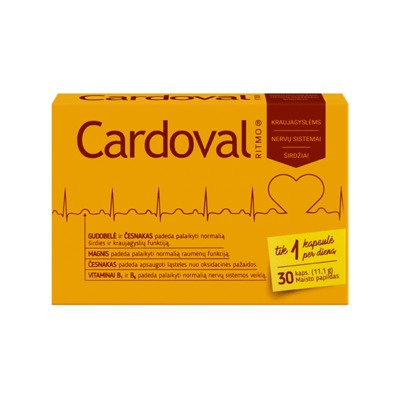 CARDOVAL RITMO, 30 kapsulių paveikslėlis