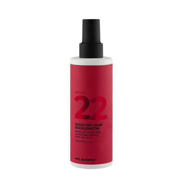 Plaukų džiovinimą greitinantis purškiklis ELGON AFFIXX 22 QUICK DRY HAIR ACCELERAT, 200 ml Plaukų džiovinimą greitinantis purškiklis ELGON AFFIXX 22 QUICK DRY HAIR ACCELERAT, 200 ml