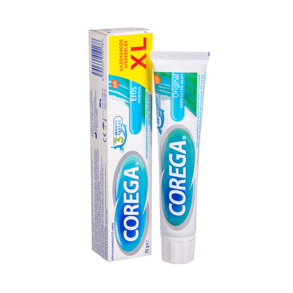COREGA ORIGINAL EXTRA STRONG XL, fiksuojamasis kremas, (l.imp.), 70 g paveikslėlis