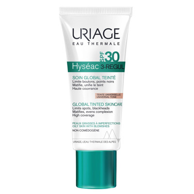 URIAGE HYSEAC 3-REGUL GLOBAL, lengvas, toninis kremas, SPF30, 40 ml paveikslėlis