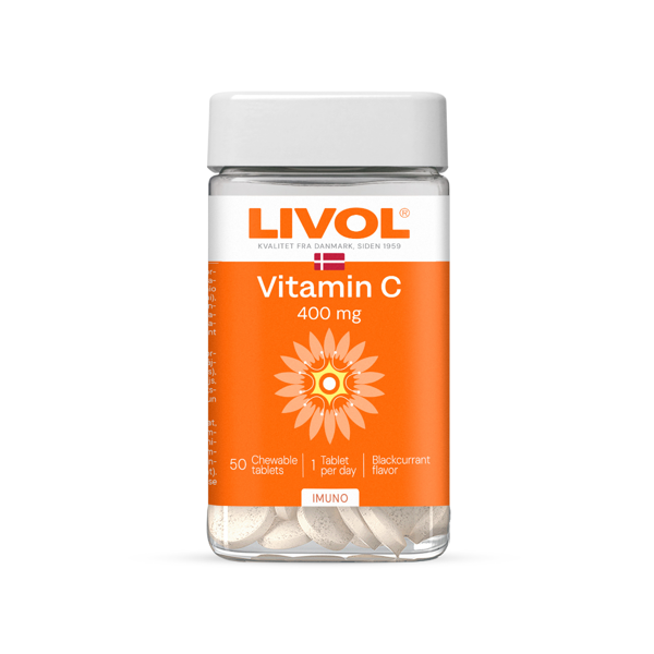 LIVOL MONO, Vitaminas C, 400 mg, N50 paveikslėlis LIVOL MONO, Vitaminas C, 400 mg, N50 paveikslėlis