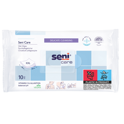 SENI CARE, drėgnos servetėlės, 10 vnt. paveikslėlis