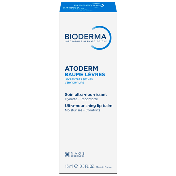 BIODERMA ATODERM LEVRES, balzamas labai sausoms lūpoms, 15 ml paveikslėlis