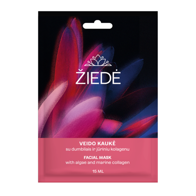 Žiedė veido kaukė su dumbliais ir jūriniu kolagenu, 15ml paveikslėlis