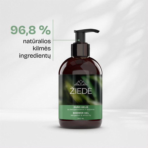 ŽIEDĖ, dušo gelis su bergamotėmis ir lelijomis 300ml paveikslėlis