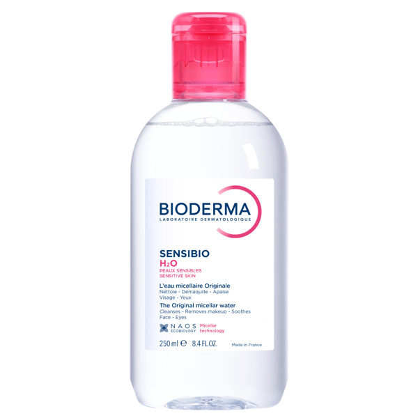 BIODERMA SENSIBIO H2O, micelinis valomasis vanduo, 250 ml paveikslėlis BIODERMA SENSIBIO H2O, micelinis valomasis vanduo, 250 ml paveikslėlis