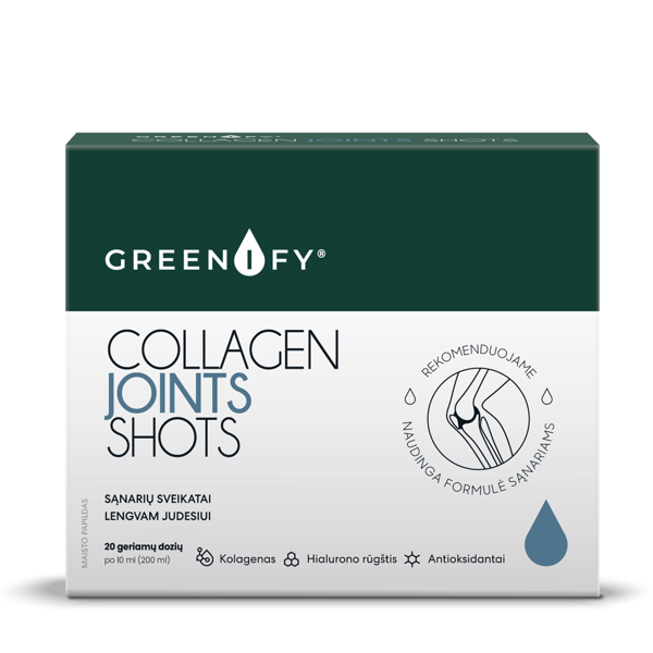Greenify Collagen Joints Shots, sąnariams ir kremzlėms, 10 ml, N20 paveikslėlis Greenify Collagen Joints Shots, sąnariams ir kremzlėms, 10 ml, N20 paveikslėlis