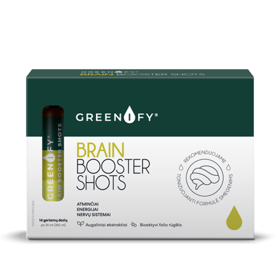Greenify Brain Booster Shots, protinei veiklai, koncentracijai, 25 ml, N14 paveikslėlis