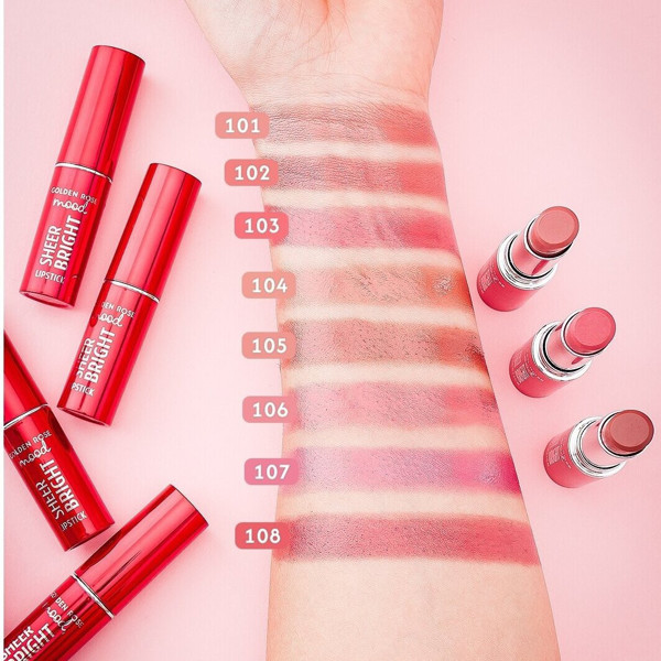 Golden Rose Mood Sheer lūpų dažai 3.3g, Nr. 101 Nude Glow