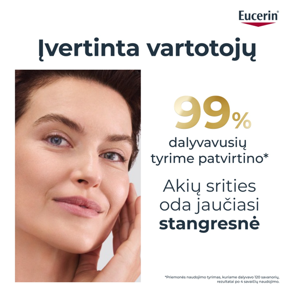 EUCERIN HYALURON - FILLER + ELASTICITY, akių srities kremas, SPF20, 15 ml paveikslėlis EUCERIN HYALURON - FILLER + ELASTICITY, akių srities kremas, SPF20, 15 ml paveikslėlis