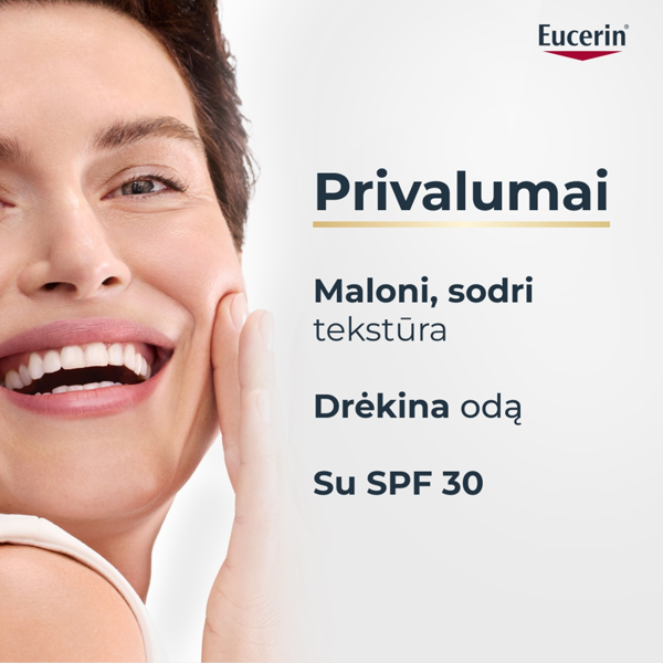 EUCERIN HYALURON-FILLER + ELASTICITY, rankų kremas su SPF30 paveikslėlis