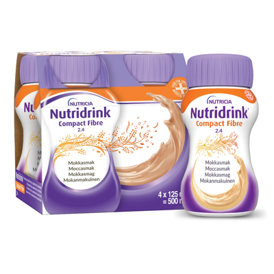 NUTRIDRINK Compact fibre, moka kavos skonio, 4X125ML paveikslėlis