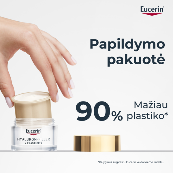 Eucerin Hyaluron-Filler + Elasticity, dieninis kremas, SPF 30, papildymas, 50ml paveikslėlis Eucerin Hyaluron-Filler + Elasticity, dieninis kremas, SPF 30, papildymas, 50ml paveikslėlis