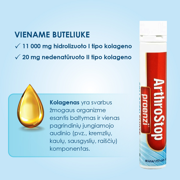 PROENZI ARTHROSTOP COLLAGEN SHOTS, 14 buteliukų paveikslėlis PROENZI ARTHROSTOP COLLAGEN SHOTS, 14 buteliukų paveikslėlis