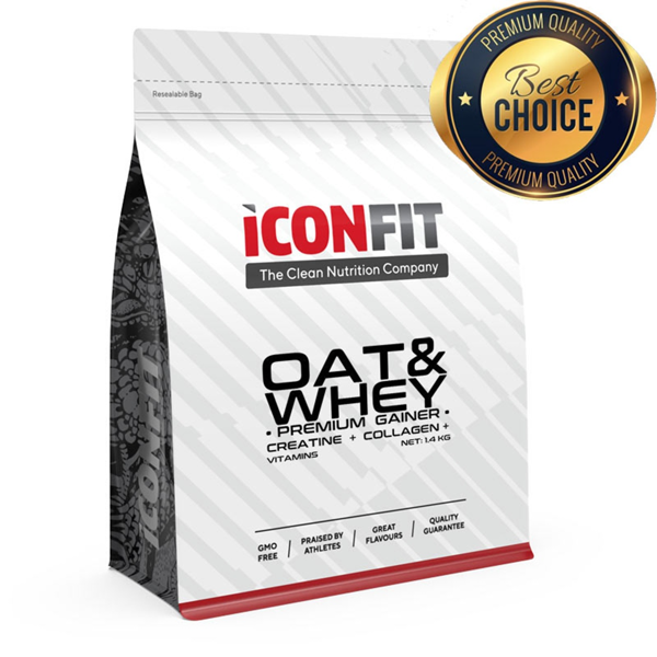 ICONFIT, OAT&WHEY PRO GAINER, maisto papild. masės aug., šokolado skonio, 1.4 kg, 1 vnt. paveikslėlis