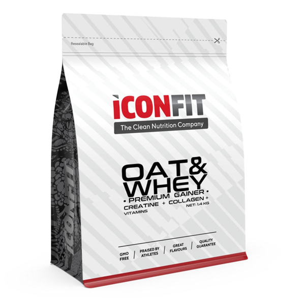 ICONFIT, OAT&WHEY PRO GAINER, maisto papildas masės aug., vanilės skonio, 1.4 kg, 1 vnt. paveikslėlis