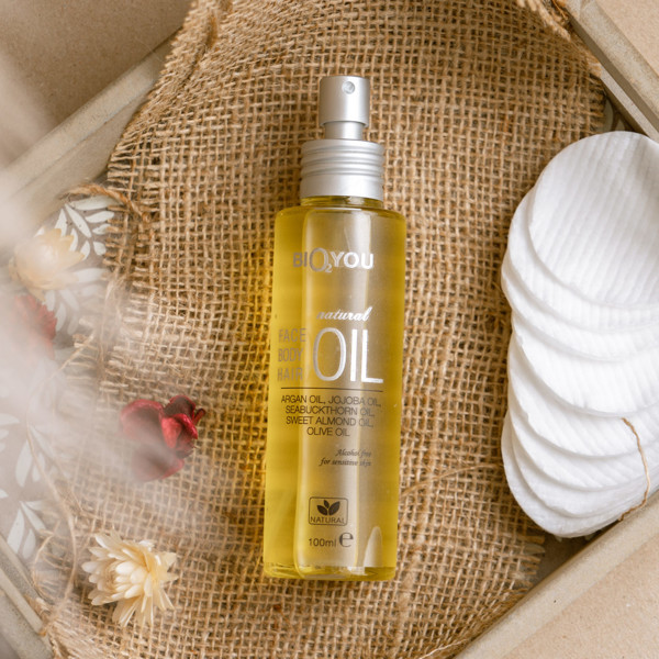 Bio2You Natūralus aliejus veidui, kūnui ir plaukams su argano aliejumi, 100 ml