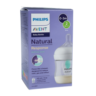 PHILIPS AVENT NATURAL RESPONSE, Buteliukas su papildomu AIRFREE vožtuvu, 125ml, SCY670/01  paveikslėlis