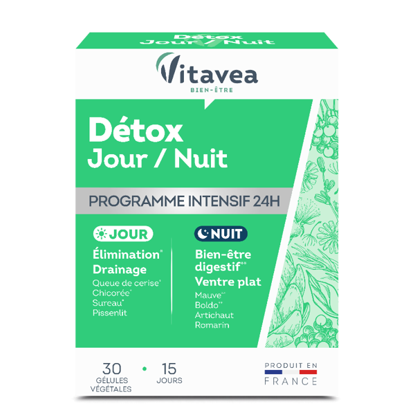 VITAVEA Detox Day/Night, 30 kapsulių VITAVEA Detox Day/Night, 30 kapsulių