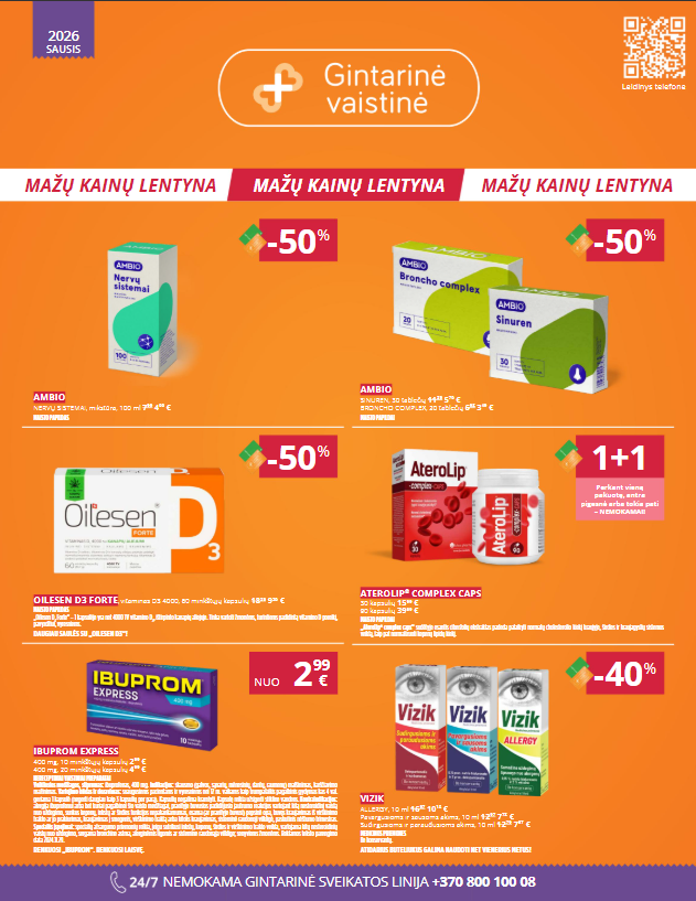 GINTARINĖS vaistinės sausio mėnesio leidinys