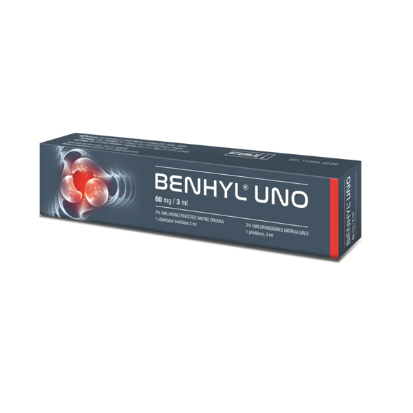 BENHYL UNO 60mg/ml injekcinis tirpalas užpildytame švirkšte 3ml N1 (Biofarma) paveikslėlis BENHYL UNO 60mg/ml injekcinis tirpalas užpildytame švirkšte 3ml N1 (Biofarma) paveikslėlis