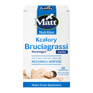 MATT KCalory Bruciagrassi Thermogen Notte, svorio kontrolei, 30 kaps. MATT KCalory Bruciagrassi Thermogen Notte, svorio kontrolei, 30 kaps.