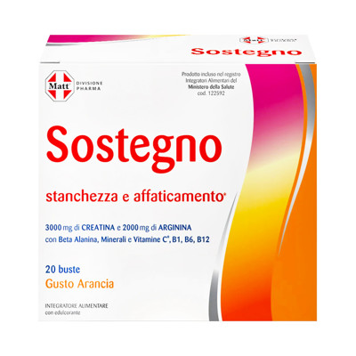 MATT DIVISIONE PHARMA Sostegno, energijai palaikyti, 20 pakelių