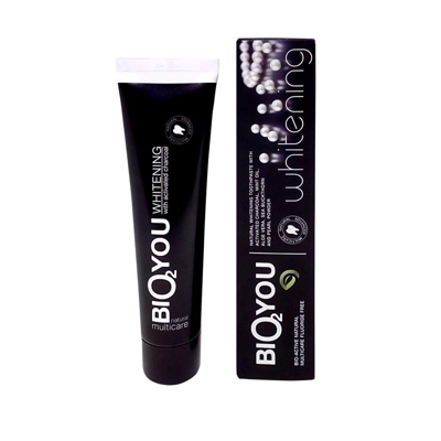 Bio2You natūrali dantų pasta su aktyvuota anglimi, švelniai balinanti, 100 ml