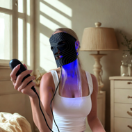 Lunni LED 7 spalvų ir artimųjų infraraudonųjų spindulių veido kaukė, juoda, 1 vnt.