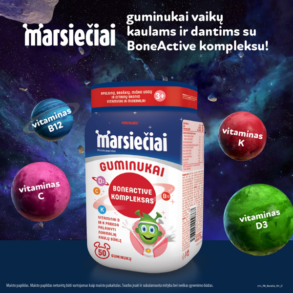MARSIEČIAI GUMINUKAI BONEACTIV, 50 guminukų  paveikslėlis