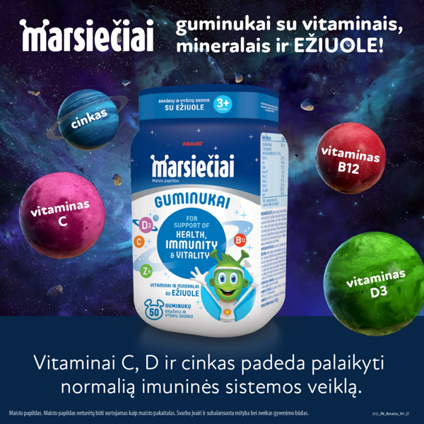 MARSIEČIAI GUMINUKAI, su ežiuole, 50 guminukų  paveikslėlis