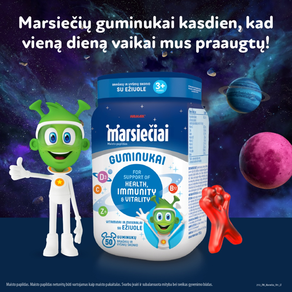 MARSIEČIAI GUMINUKAI, su ežiuole, 50 guminukų  paveikslėlis