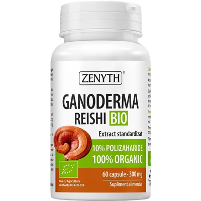 ZENYTH, Maisto papildas „Organic Reishi“, ekologiškas, 60 kapsulių