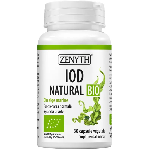 ZENYTH, Jodas NATURAL. Maisto papildas, ekologiškas, 30 kapsulių