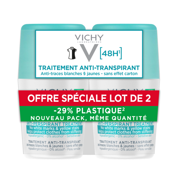 Rinkinys DEO DUO VICHY, rut. antiperspirantas, nuo pėdsakų ant drabužių, 50 ml, 2 vnt. paveikslėlis Rinkinys DEO DUO VICHY, rut. antiperspirantas, nuo pėdsakų ant drabužių, 50 ml, 2 vnt. paveikslėlis