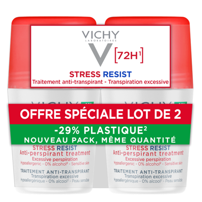 VICHY, STRESS RESIST DEO DUO, antiperspirantai 72H, 50ml, 2 vnt. paveikslėlis
