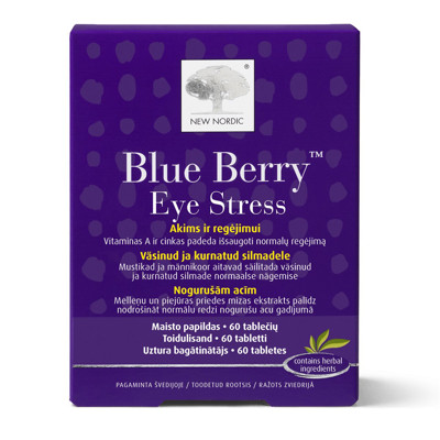 NEW NORDIC BLUE BERRY EYE STRESS, 60 tablečių paveikslėlis