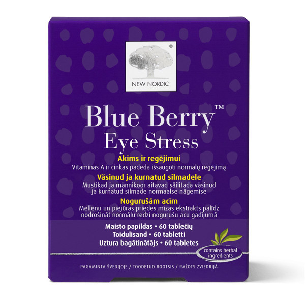NEW NORDIC BLUE BERRY EYE STRESS, 60 tablečių paveikslėlis