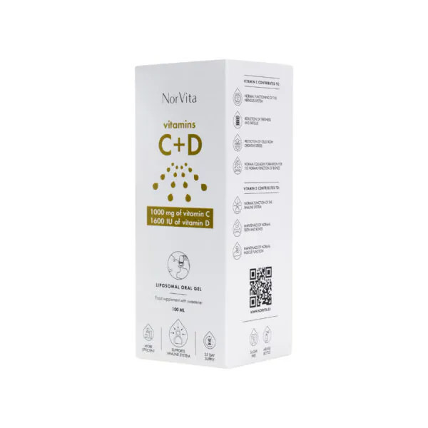 NorVita Liposomal Vitamins C+D (pakuotė)