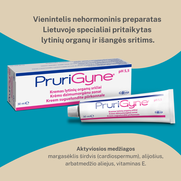 PRURIGYNE, kremas lytinių organų sričiai, pH 5,5, 30 ml paveikslėlis
