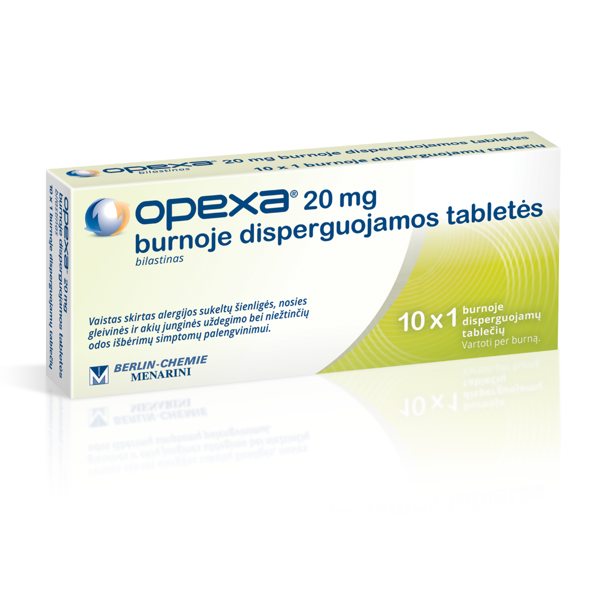 Opexa 20mg burnoje disperguojamos tabletės N10  paveikslėlis