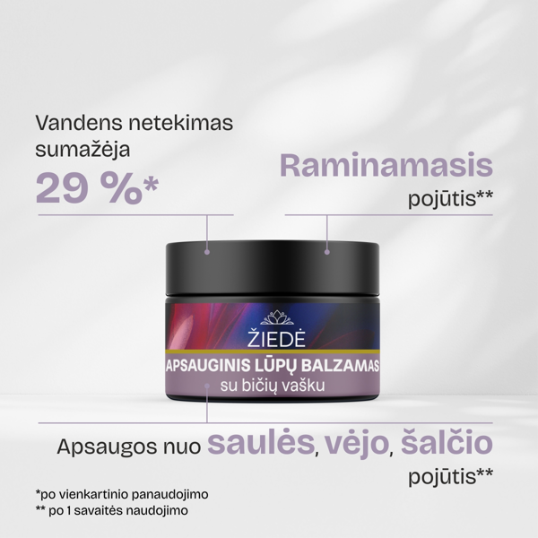 ŽIEDĖ, apsauginis lūpų balzamas su bičių vašku, 10 ml  paveikslėlis