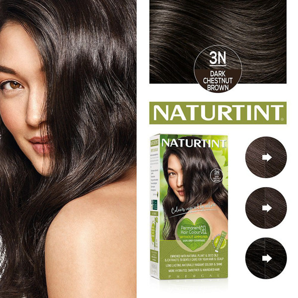 NATURTINT, ilgalaikiai plaukų dažai be amoniako, DARK CHESTNUT BROWN 3N, 170 ml NATURTINT, ilgalaikiai plaukų dažai be amoniako, DARK CHESTNUT BROWN 3N, 170 ml