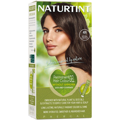 NATURTINT, ilgalaikiai plaukų dažai be amoniako, NATURAL CHESTNUT 4N, 170 ml